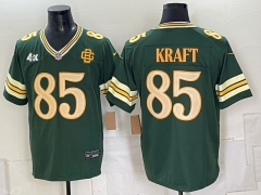 (Logo 1) Green Bay Packers 5 Generations Green #85 NFL Jersey-0840