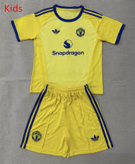 26-27 Manchester United Goalkeeper Yellow Kids/Youth Soccer Uniform-AY
