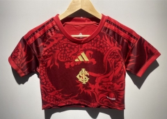 26-27 Brazil SC Internacional 2nd Away Red Women Navel Revealing Style Soccer Jersey-6400