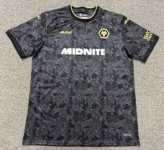 (S-4XL) 26-27 Wolverhampton Wanderers 2nd Away Black Thailand Soccer Jersey AAA-8025