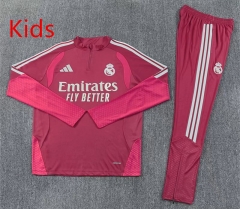 26-27 Real Madrid Rose Red Kids/Youth Soccer Tracksuit-2315