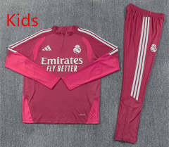 26-27 Real Madrid Rose Red Kids/Youth Soccer Tracksuit-2315