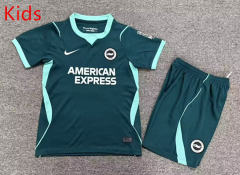 26-27 Brighton & Hove Albion 2nd Away Dark Green Kids/Youth Soccer Uniform-7809