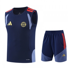 26-27 Bayern München Royal Blue Thailand Training Soccer Vest Uniform-418