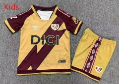 26-27 Rayo Vallecano 2nd Away Yellow Kids/Youth Soccer Uniform-7809
