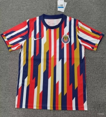 (S-4XL) 26-27 Deportivo Guadalajara Red&White&Blue Thailand Soccer Training Jersey AAA-5378