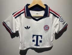 26-27 Bayern München Away White Women Navel Revealing Style Soccer Jersey-6400
