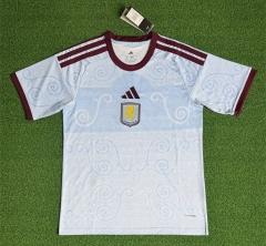 (S-4XL) 26-27 Aston Villa 2nd Away Light Blue Thailand Soccer Jersey AAA-403