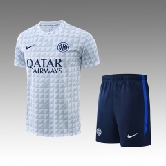 26-27 Inter Milan White&Grey Thailand Training Soccer Uniform-418