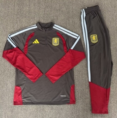 26-27 Aston Villa Coffee Thailand Soccer Tracksuit-4692
