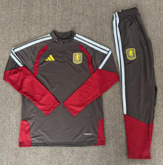 26-27 Aston Villa Coffee Thailand Soccer Tracksuit-4692
