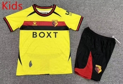 26-27 Watford Home Yellow Kids/Youth Soccer Uniform-7809