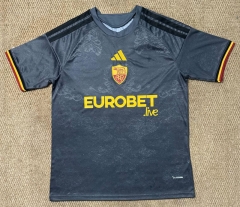 (S-4XL) With Sponsor 26-27 Roma 2nd Away Light Grey Thailand Soccer Jersey AAA-7810