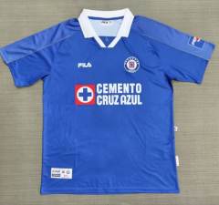 (S-3XL) Retro Version 02-03 Cruz Azul Home Blue Thailand Soccer Jersey AAA-9755