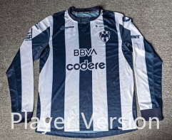 (S-4XL) Player Version 26-27 Monterrey Home Blue&White LS Thailand Soccer Jersey AAA-5492