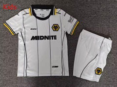 26-27 Wolverhampton Wanderers Away White Kid/Youth Soccer Uniform-7809