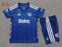 26-27 Fenerbahçe 2nd Away Blue Kids/Youth Soccer Uniform-7809