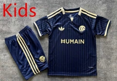 26-27 Al-Nassr FC 2nd Away Royal Blue Kids/Youth Soccer Uniform-0499