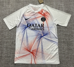 (S-4XL) 26-27 Champions Version PSG Red&Blue Thailand Training Soccer Jersey AAA-4506