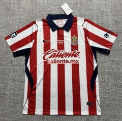 (S-4XL) 26-27 Offset Printing Version Deportivo Guadalajara Home Red&White Thailand Soccer Jersey AAA-4506