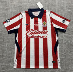 (S-4XL) 26-27 Offset Printing Version Deportivo Guadalajara Home Red&White Thailand Soccer Jersey AAA-4506