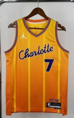 2026 City Version Charlotte Hornets Orange #7 NBA Jersey-311