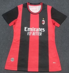 26-27 AC Milan Home Red&Black Women Thailand Soccer Jersey AAA-6400