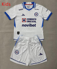 26-27 Cruz Azul Away White Kid/Youth Soccer Uniform-AY