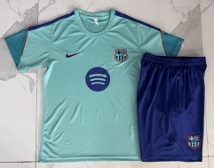 26-27 Barcelona Light Green Short-Sleeved Thailand Soccer Tracksuit-815