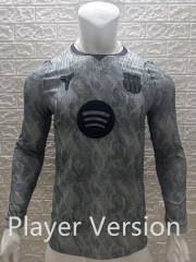 (S-4XL) Player Version 26-27 Barcelona Goalkeeper Light Grey LS Thailand Soccer Jersey AAA-9662