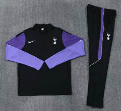 26-27 Tottenham Hotspur Black Thailand Soccer Tracksuit-2315