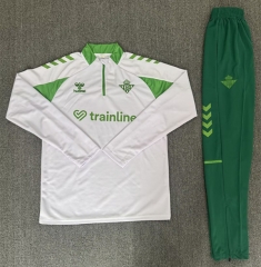 26-27 Real Betis White Thailand Soccer Tracksuit-4692