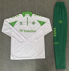 26-27 Real Betis White Thailand Soccer Tracksuit-4692
