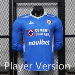 (S-3XL) Player Version 26-27 Cruz Azul Home Blue LS Thailand Soccer Jersey AAA-888