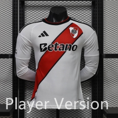 (S-3XL) Player Version 26-27 CA River Plate Home White&Red LS Thailand Soccer Jersey AAA-888