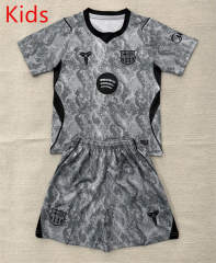 26-27 Special Version Barcelona Goalkeeper Grey Kids/Youth Soccer Uniform-AY