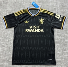 (S-4XL) 26-27 Aston Villa Away Black Thailand Soccer Jersey AAA-4506