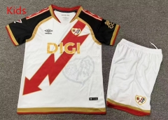 26-27 Rayo Vallecano Home White Kids/Youth Soccer Uniform-7809