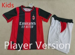 Player Version 26-27 AC Milan Home Red&Black Kids/Youth Soccer Uniform-1794