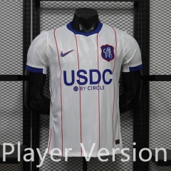 (S-3XL) With Sponsor Player Version Chelsea 2nd Away White Thailand Soccer Jersey AAA-888