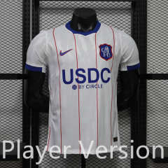 (S-3XL) With Sponsor Player Version Chelsea 2nd Away White Thailand Soccer Jersey AAA-888