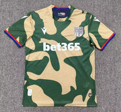 (S-4XL) 26-27 Stoke City Away Yellow&Green Thailand Soccer Jersey AAA-8025