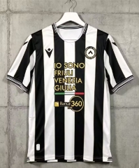 (S-4XL) 26-27 Udinese Calcio Home Black&White Thailand Soccer Jersey AAA-6156