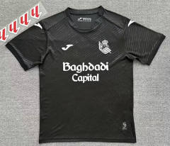 (S-4XL) 26-27 Real Sociedad Away Black Thailand Soccer Jersey AAA-3685