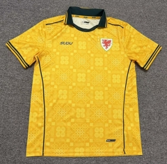 (S-4XL) 26-27 Wales Away Yellow Thailand Soccer Jersey AAA-8025