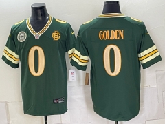 (Logo 1) Green Bay Packers 5 Generations Green #0 NFL Jersey-0840