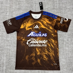 (S-4XL) 26-27 Club America 2nd Away Coffee Thailand Soccer Jersey AAA-6723