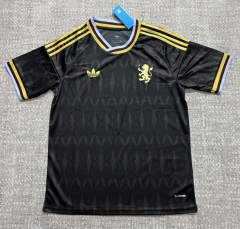 (S-4XL) Without Chest Ad 26-27 Aston Villa Away Black Thailand Soccer Jersey AAA-4506