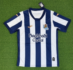 (S-4XL) 26-27 Real Sociedad Home Blue&White Thailand Soccer Jersey AAA-403
