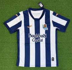 (S-4XL) 26-27 Real Sociedad Home Blue&White Thailand Soccer Jersey AAA-403
